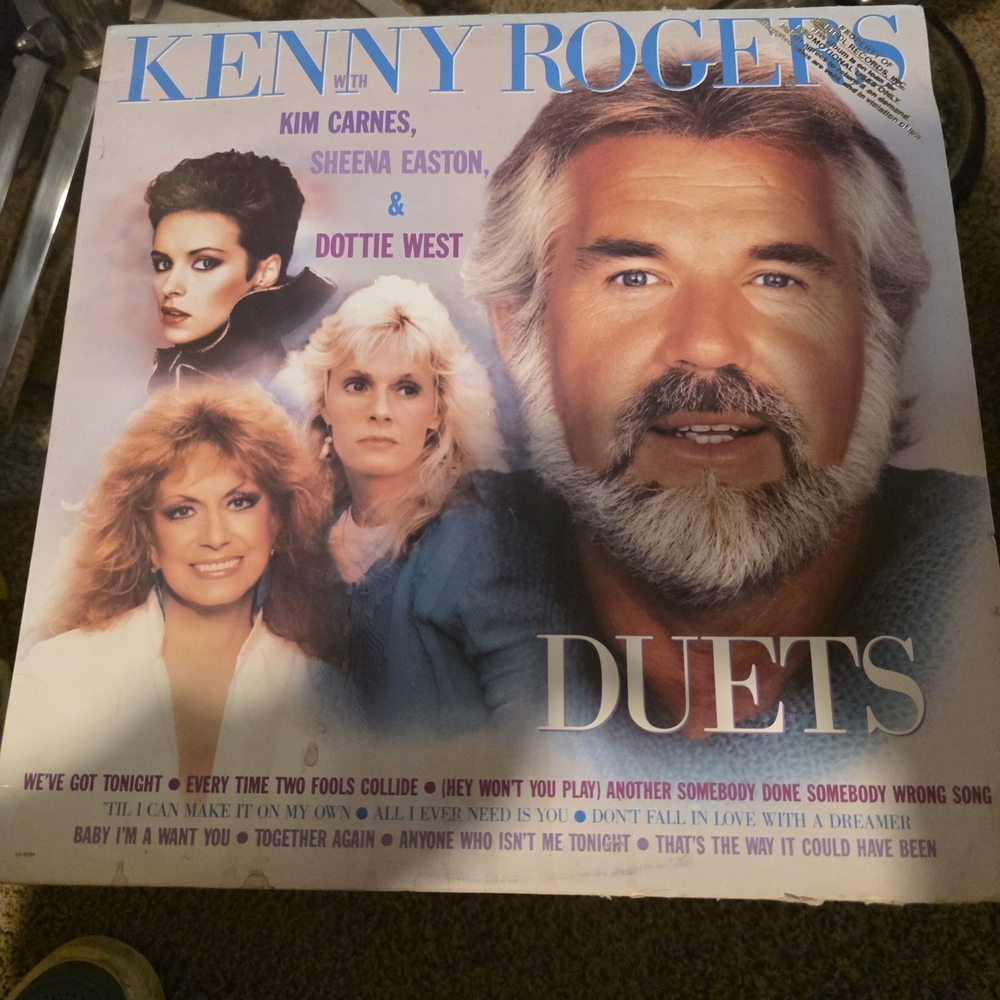 Liberty Kenny Rogers Duets Vinyl Record - Blue and White